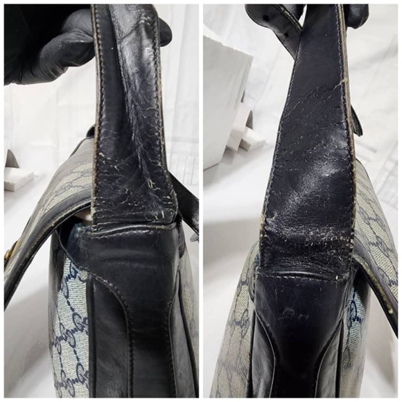 Gucci Black and Cream Monogram Shoulder Bag - Picture 14 of 16